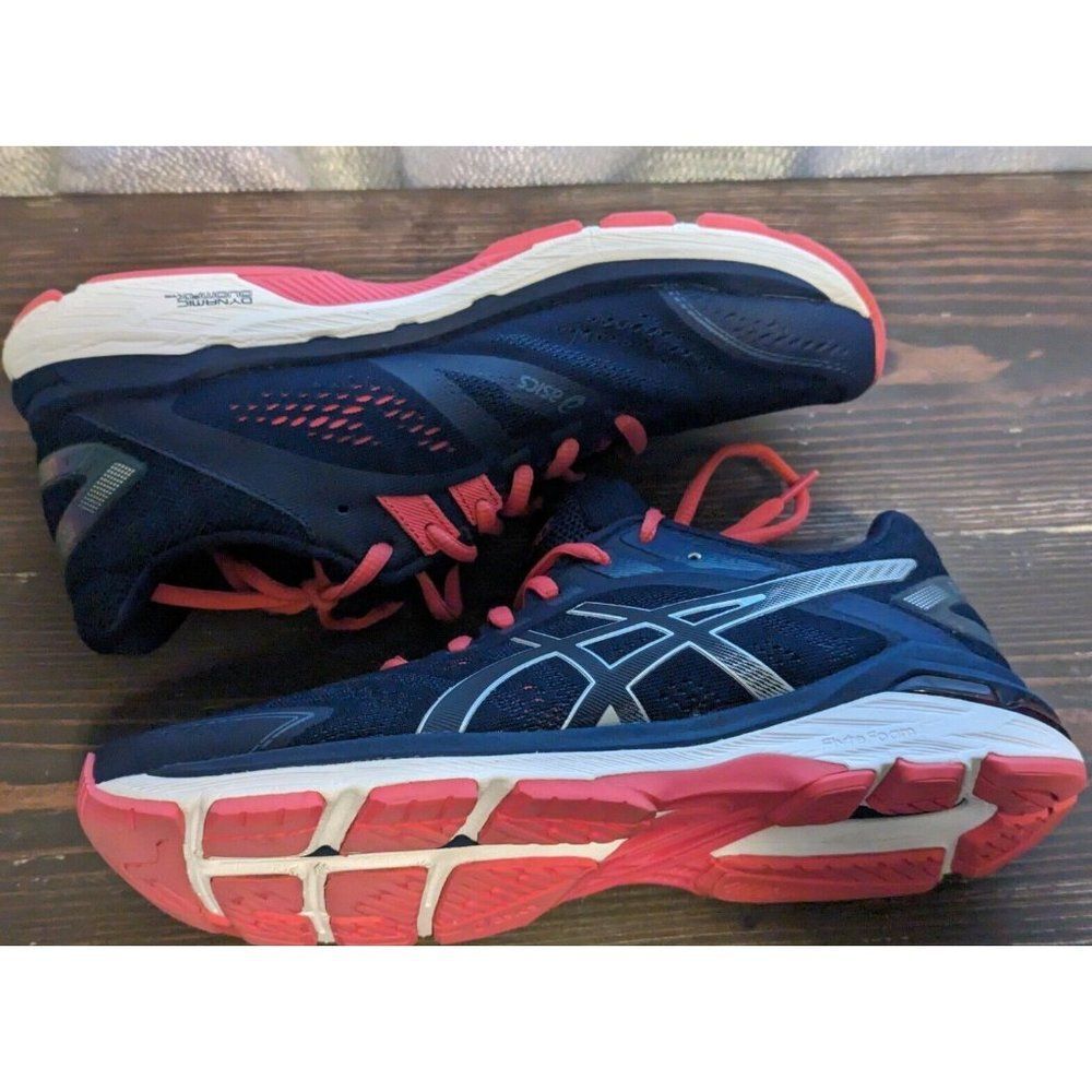 Womens Asics GT 2000 7 1012A147 Running Shoes Navy Blue Pink White Size 9